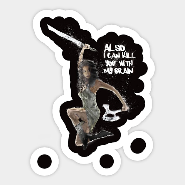 I Can Kill You (Black Only) Sticker by LBVV